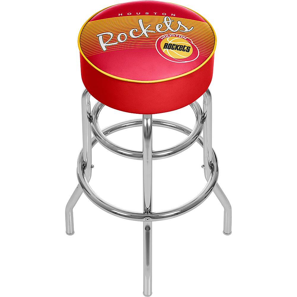 Houston Rockets NBA Hardwood Classics Padded Swivel Bar Stool - Red, Yelow, Black