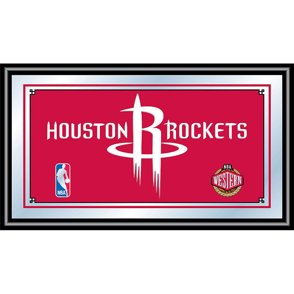 Houston Rockets NBA Framed Bar Mirror - Red, Black