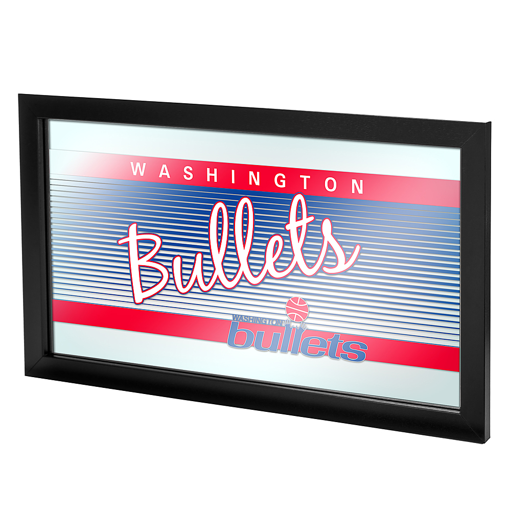Washington Bullets NBA Hardwood Classics Framed Bar Mirror - Royal Blue, Red, White