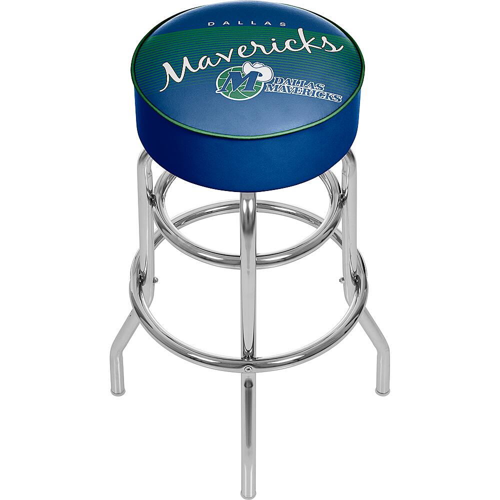 Dallas Mavericks NBA Hardwood Classics Padded Swivel Bar Stool - Royal Blue, Green