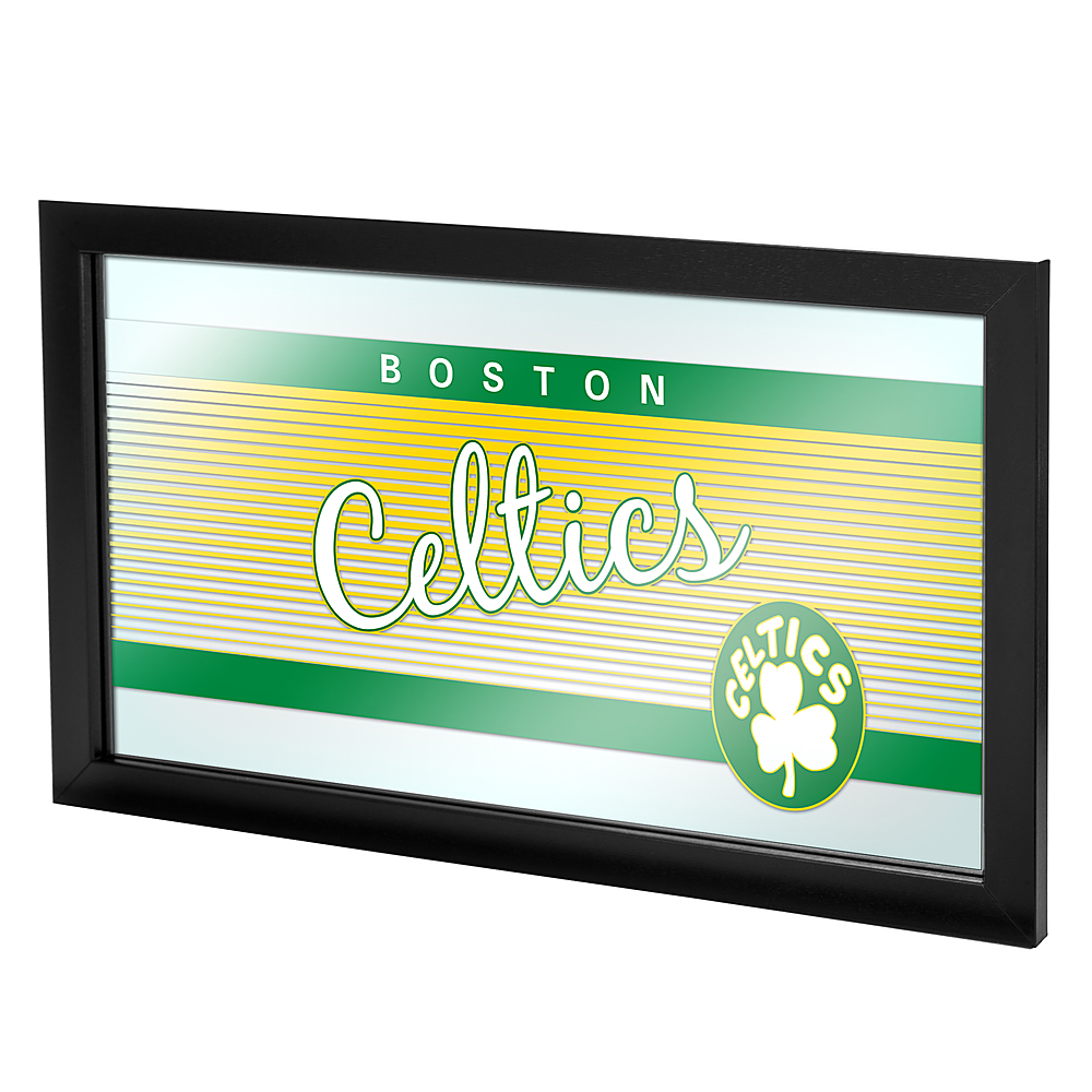 Boston Celtics NBA Hardwood Classics Framed Bar Mirror - Green, Yellow, White