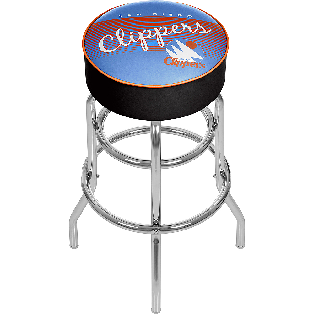 San Diego Clippers NBA Hardwood Classics Padded Swivel Bar Stool - Blue, Orange