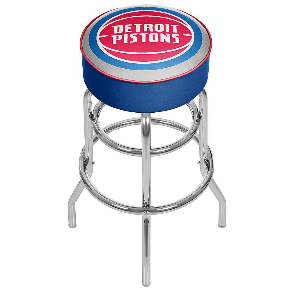 Alt View 11. NBA - Detroit Pistons NBA Padded Swivel Bar Stool - Blue, Red, White.