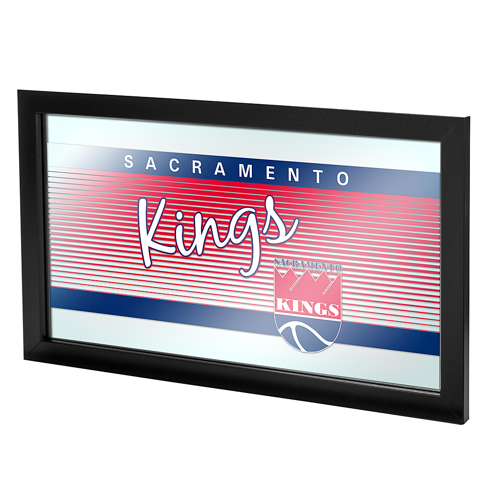 Sacramento Kings NBA Hardwood Classics Framed Bar Mirror - Red, Blue
