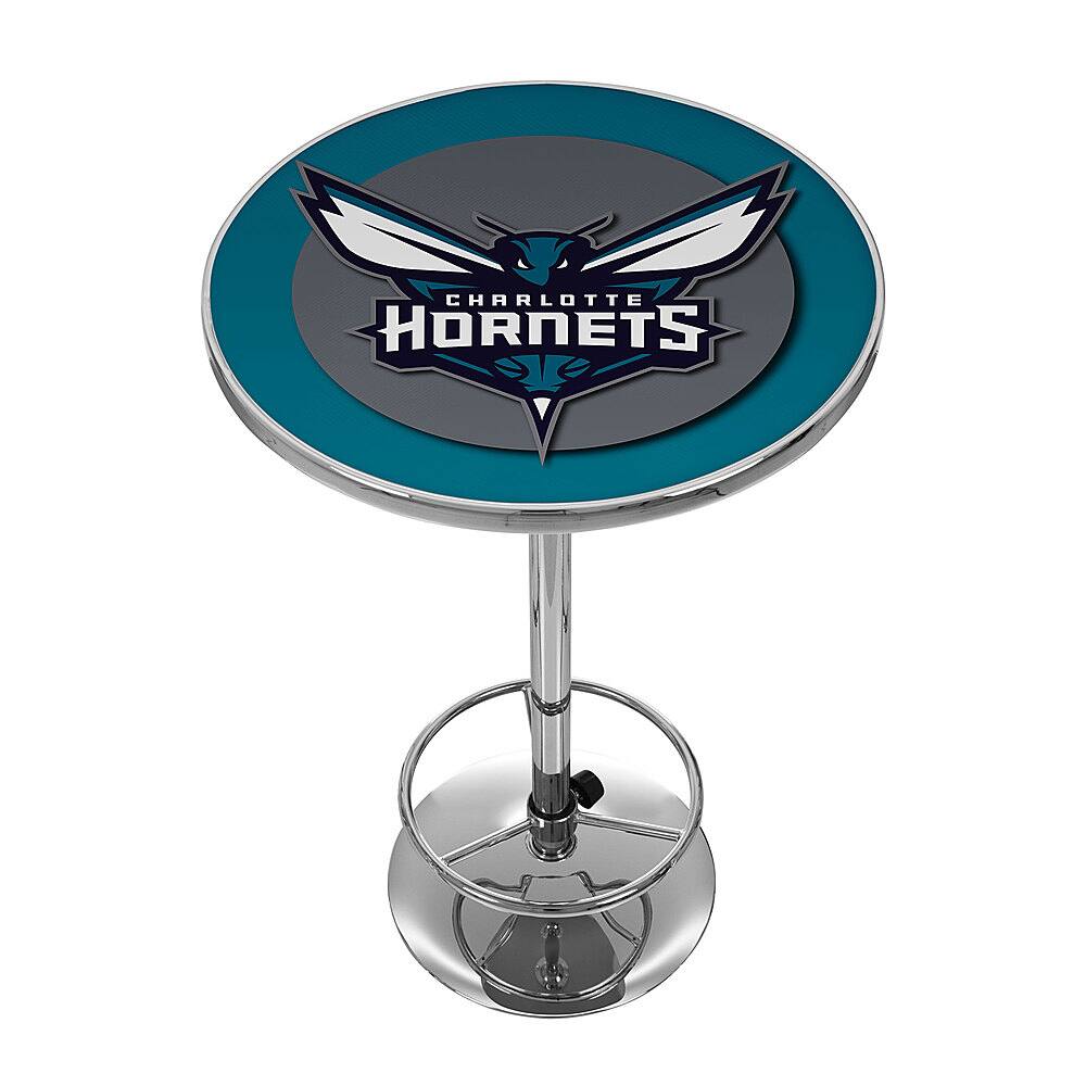 Charlotte Hornets NBA Chrome Pub Table - Dark Purple, Teal, Silver