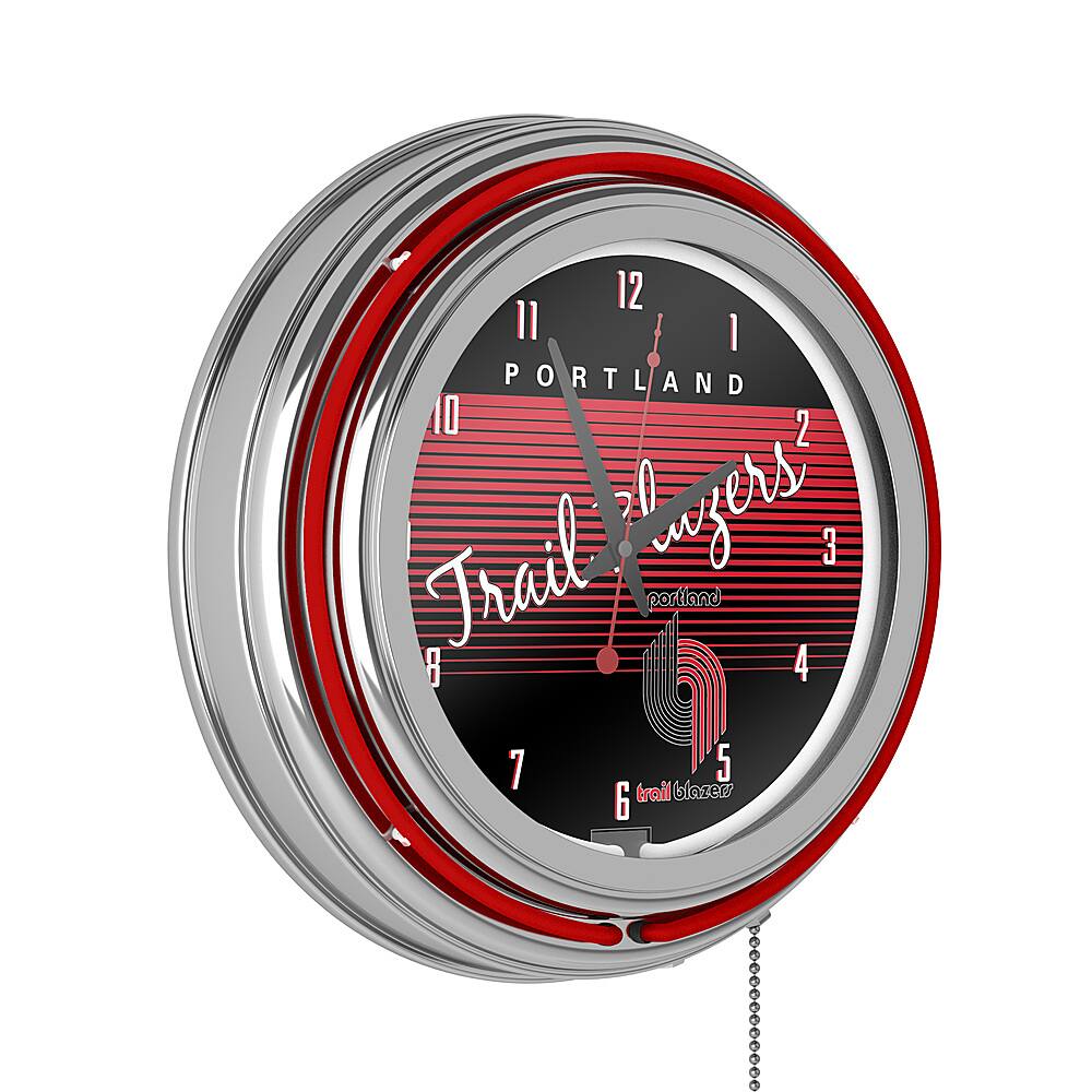 Alt View 11. NBA - Portland Trail Blazers NBA Hardwood Classics Chrome Double Ring Neon - Scarlet Red, Black.