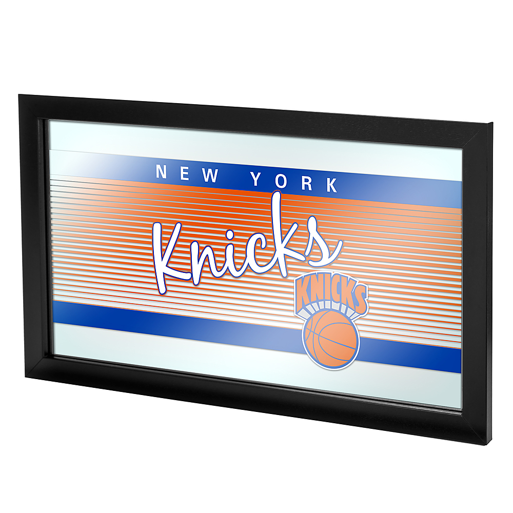 New York Knicks NBA Hardwood Classics Framed Bar Mirror - Blue, Orange, Silver