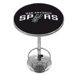 Alt View Zoom 11. San Antonio Spurs NBA Chrome Pub Table - Silver, Black, White.