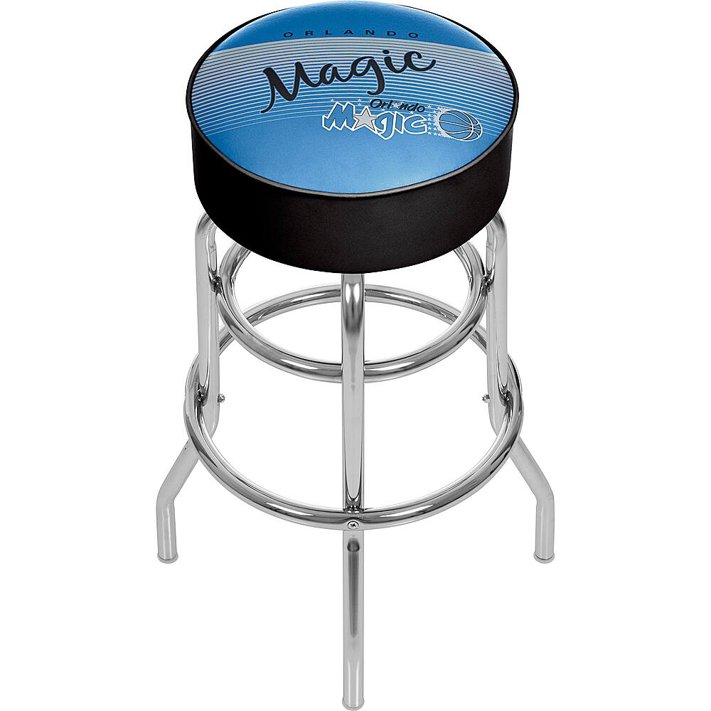 Orlando Magic NBA Hardwood Classics Padded Swivel Bar Stool - Blue, Silver