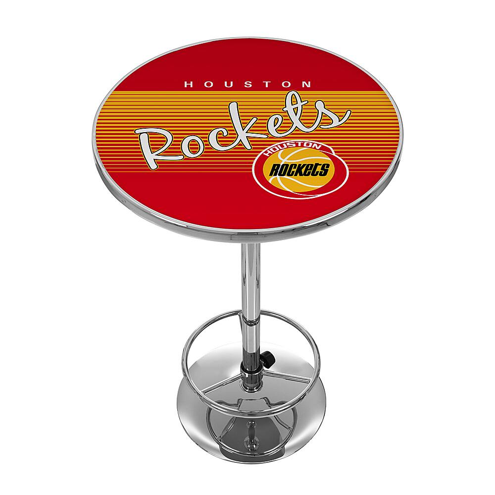 Houston Rockets NBA Hardwood Classics Chrome Pub Table - Red, Yelow, Black