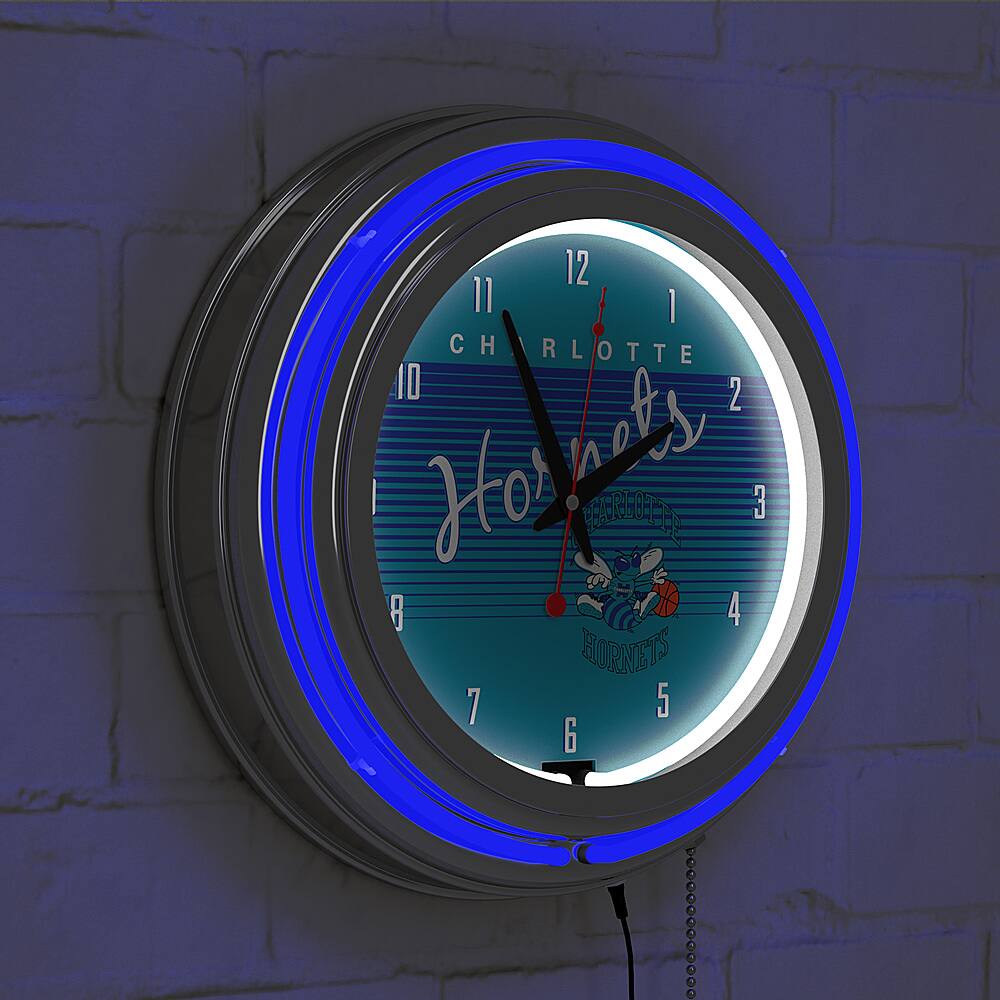 Alt View 16. NBA - Charlotte Hornets NBA Hardwood Classics Chrome Double Ring Neon - Blue, Teal, White.