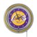 Alt View Zoom 12. L.A. Lakers NBA Chrome Double Ring Neon Clock - Purple, Gold.