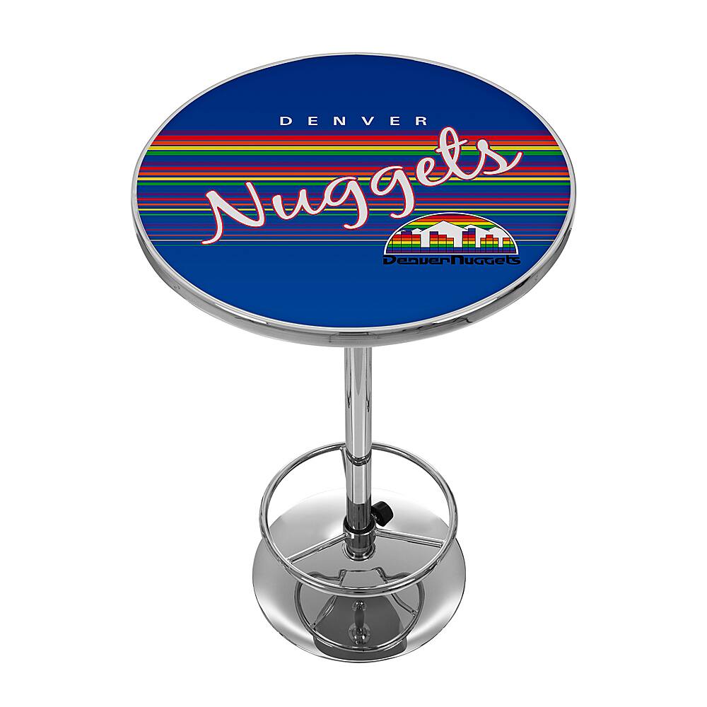 Denver Nuggets NBA Hardwood Classics Chrome Pub Table - Blue, Red, Yellow, White