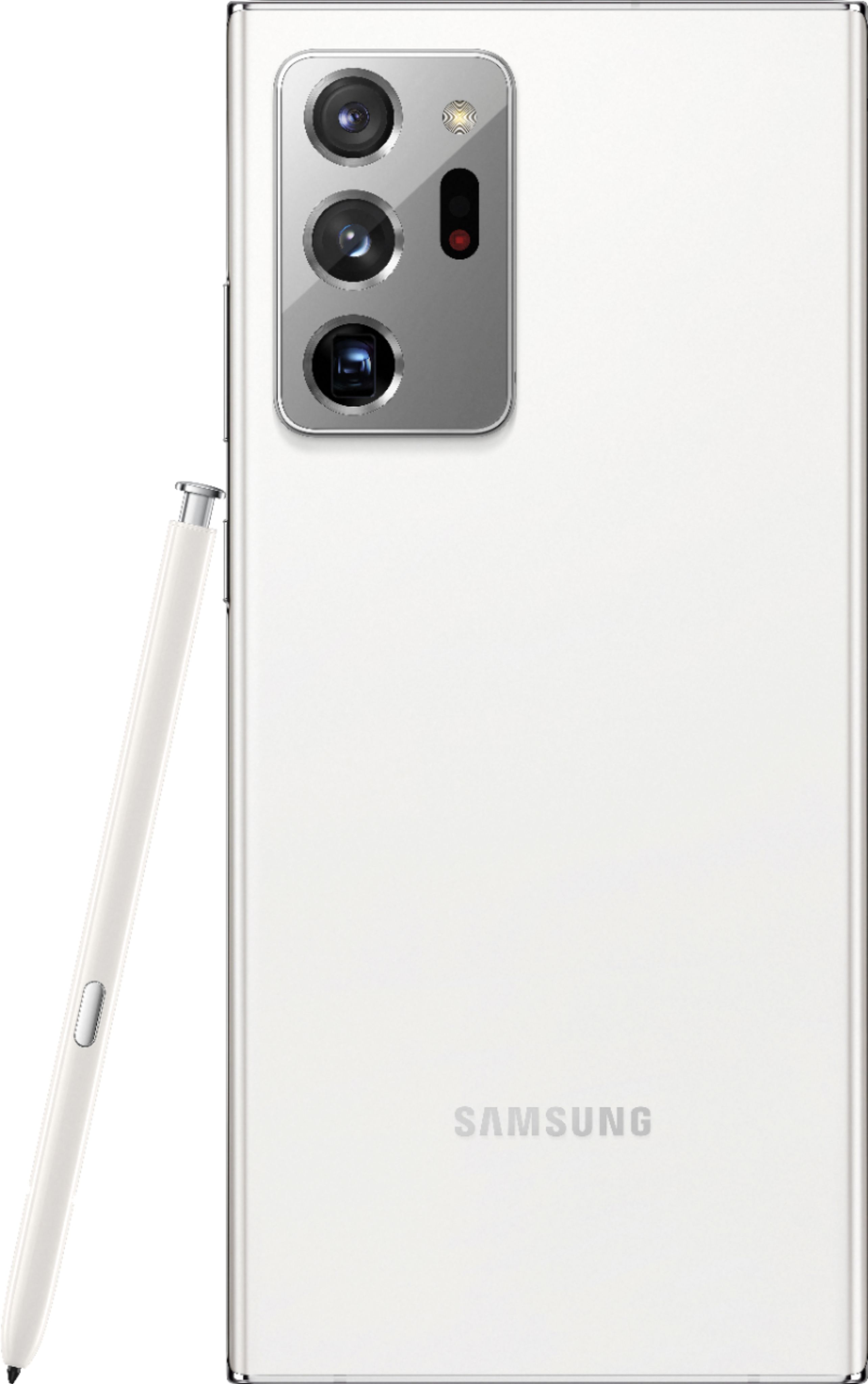 Back View: Samsung - Geek Squad Certified Refurbished Galaxy Note20 Ultra 5G 128GB (Unlocked) - Mystic White