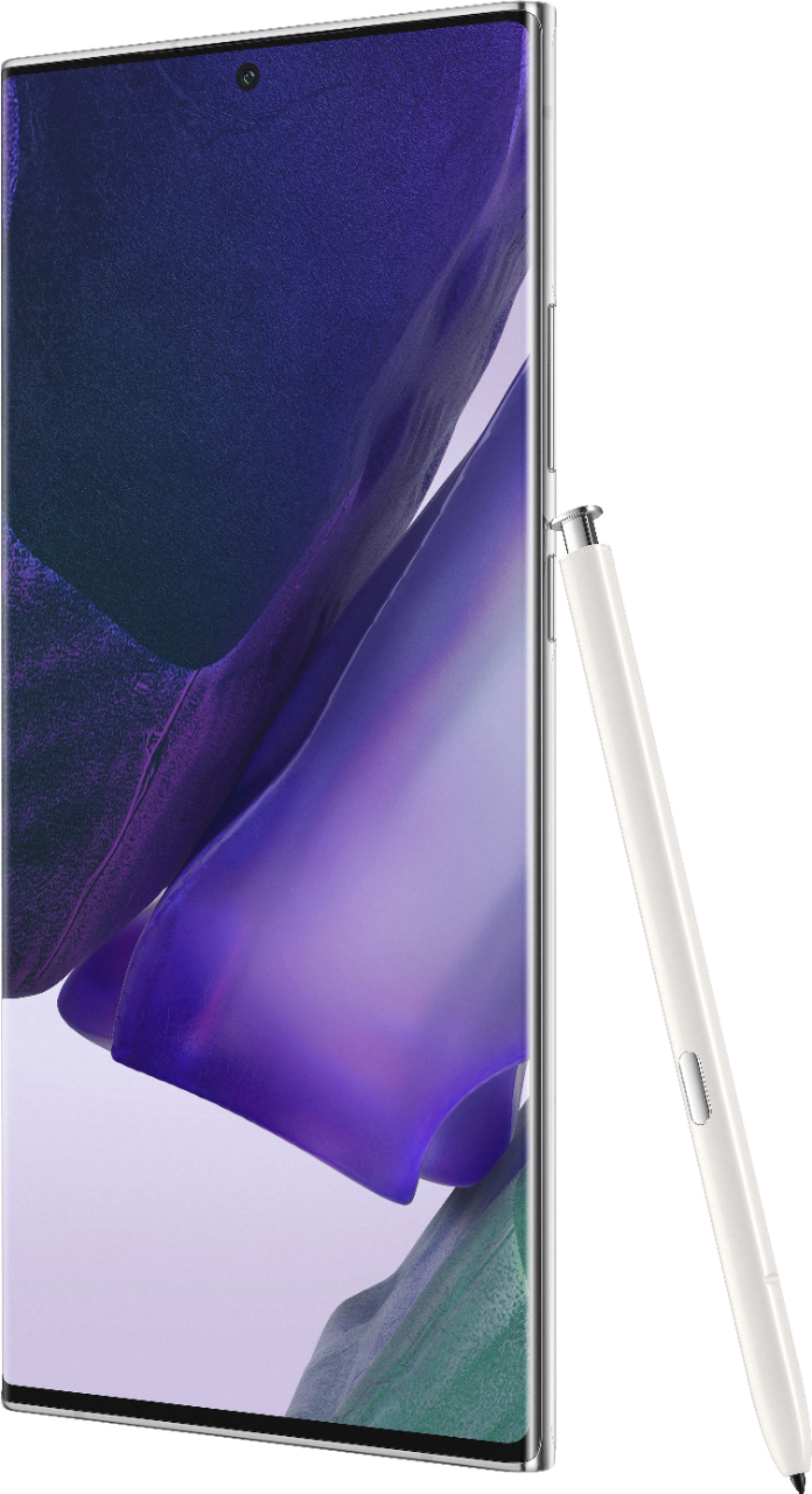 Left View: Samsung - Geek Squad Certified Refurbished Galaxy S21 Ultra 5G 128GB (Unlocked) - Phantom Silver