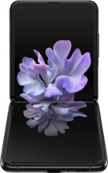 Samsung - Geek Squad Certified Refurbished Galaxy Z Flip 256GB (Unlocked) - Mirror Black - Front_Zoom