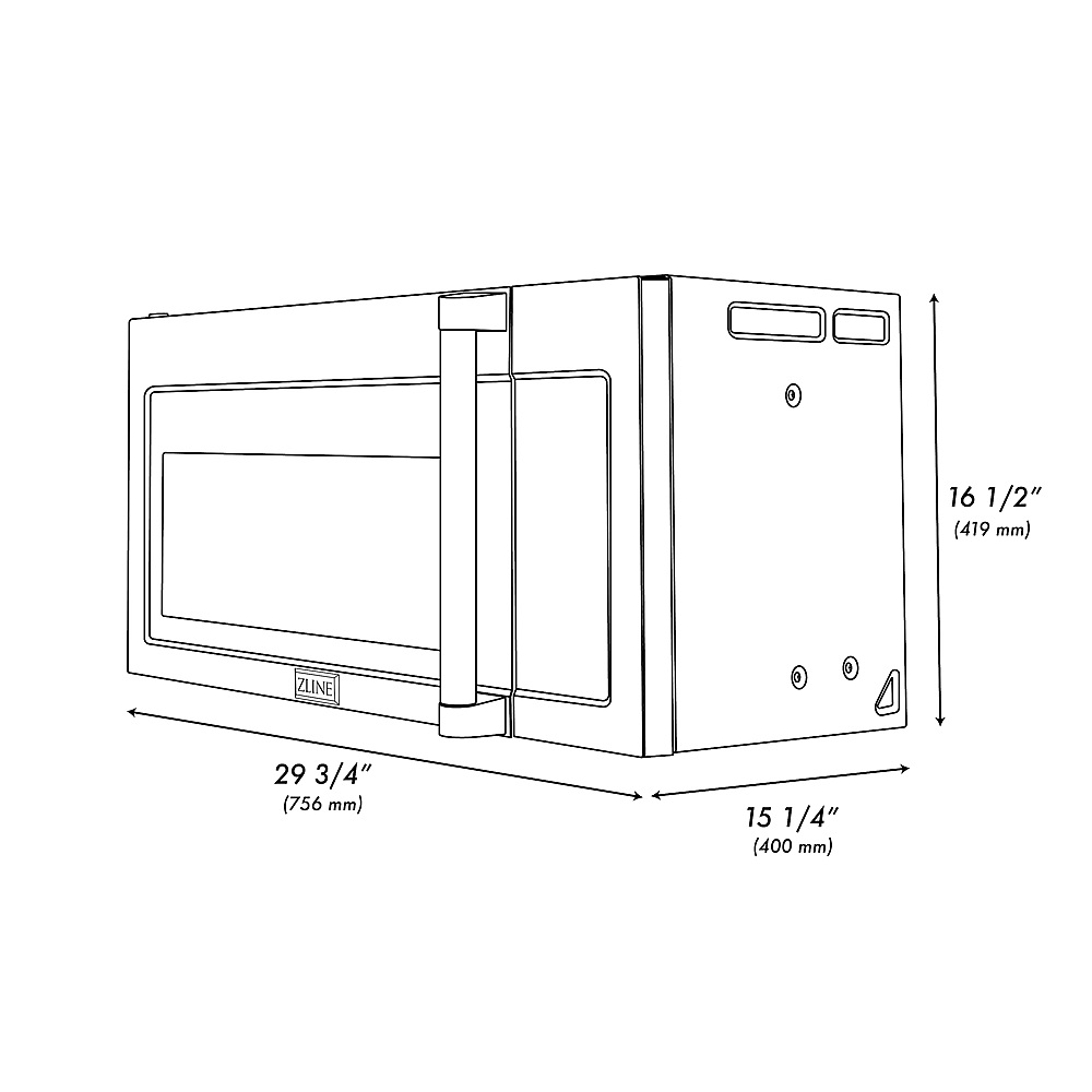 Best Buy: ZLINE Over the Range Convection Microwave Oven in Stainless Steel  with Traditional Handle and Sensor Cooking Silver MWO-OTR-H-30