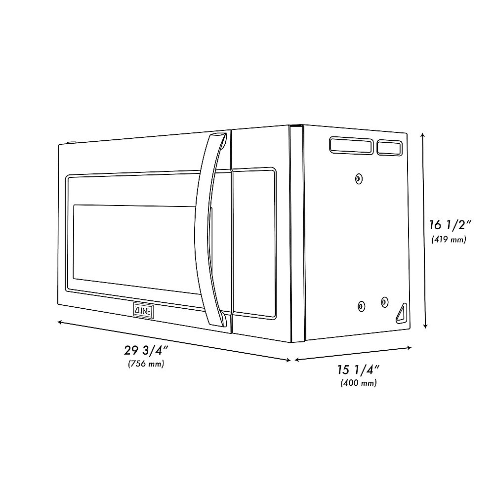 Best Buy: ZLINE Over the Range Convection Microwave Oven in Stainless Steel  with Traditional Handle and Sensor Cooking Silver MWO-OTR-H-30