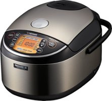 Zojirushi - 10 Cup Pressure Induction Heating Rice Cooker - Stainless Steel Black - Angle_Zoom