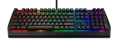 Alienware - AW410K Full-size Wired Gaming Mechanical CHERRY MX Brown Switches Keyboard with RGB Back Lighting - Dark Side of the Moon - Front_Zoom