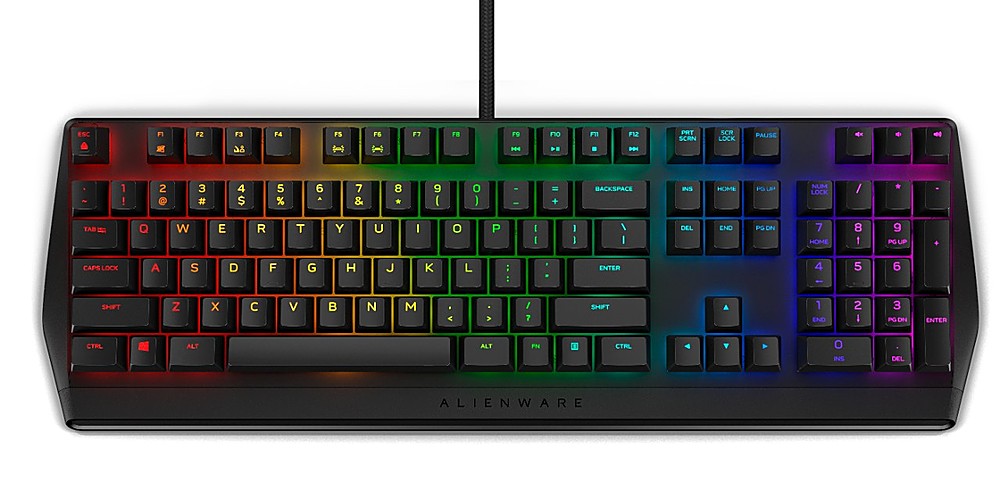Alienware AW410K Full-size Wired Gaming Mechanical CHERRY MX Brown Switches Keyboard with Back Dark Side of the Moon AW410K - Best Buy