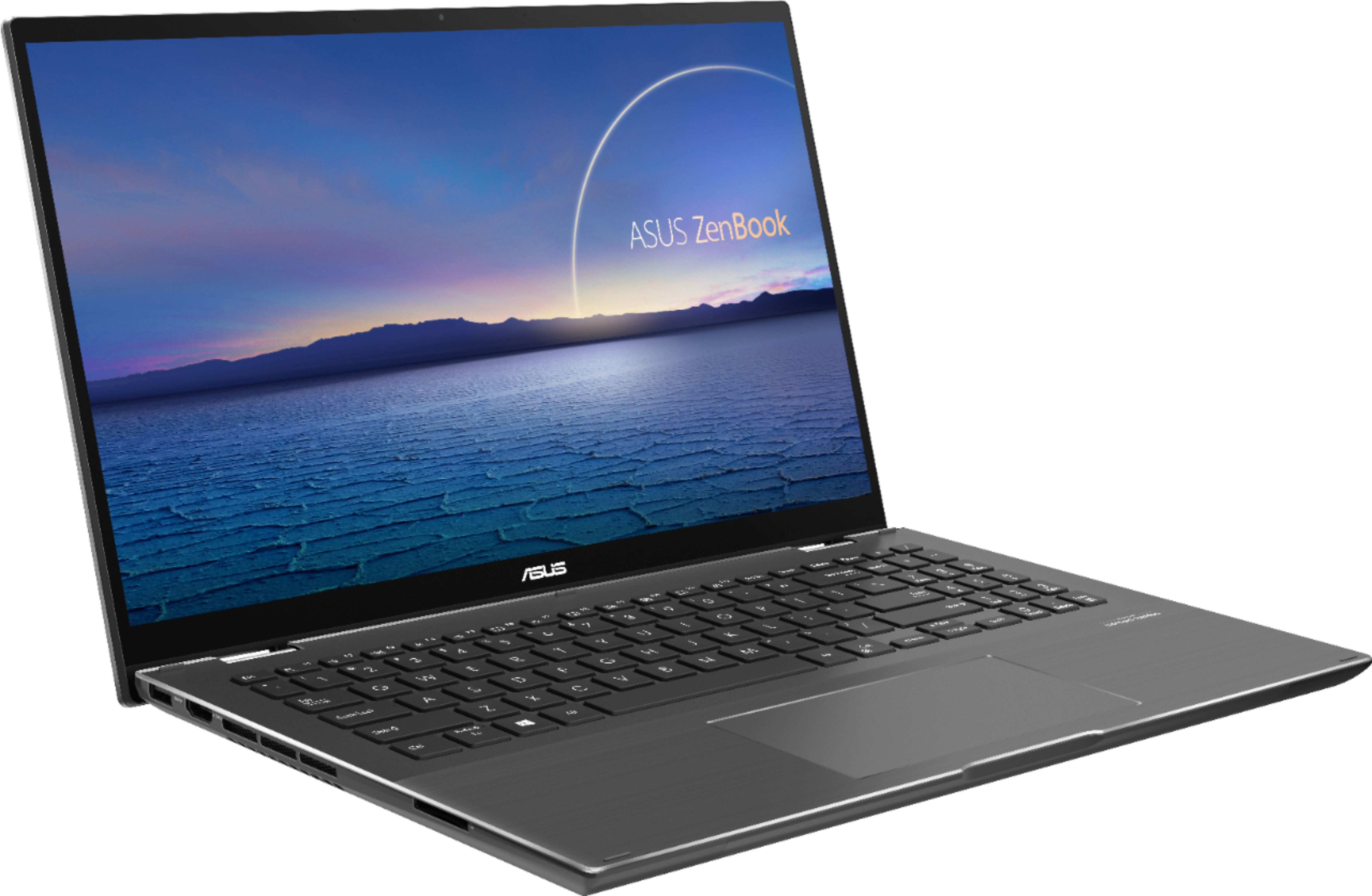 Angle View: ASUS - ZenBook Flip 15 Q538EI 15.6" Touch-Screen Laptop - Intel Core i7 - 16GB Memory - GTX1650Ti Max-Q - 1TB SSD - Grey