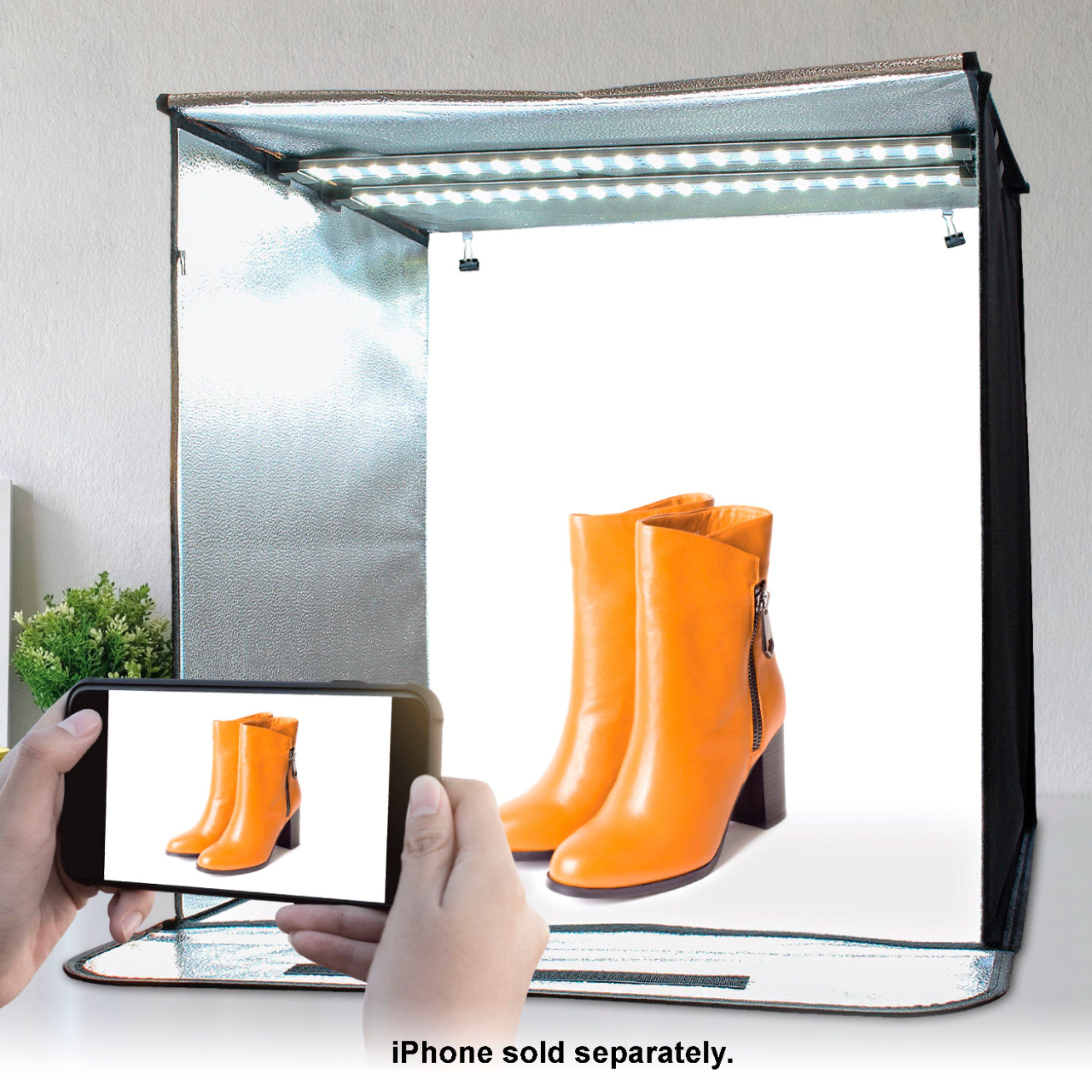 Left. Bower - 24" Studio Light Box - Black.