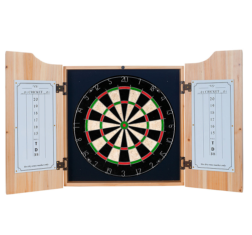 Dart Board Set Regulation Size Bristle With 6 Darts And Board Tournament Style 