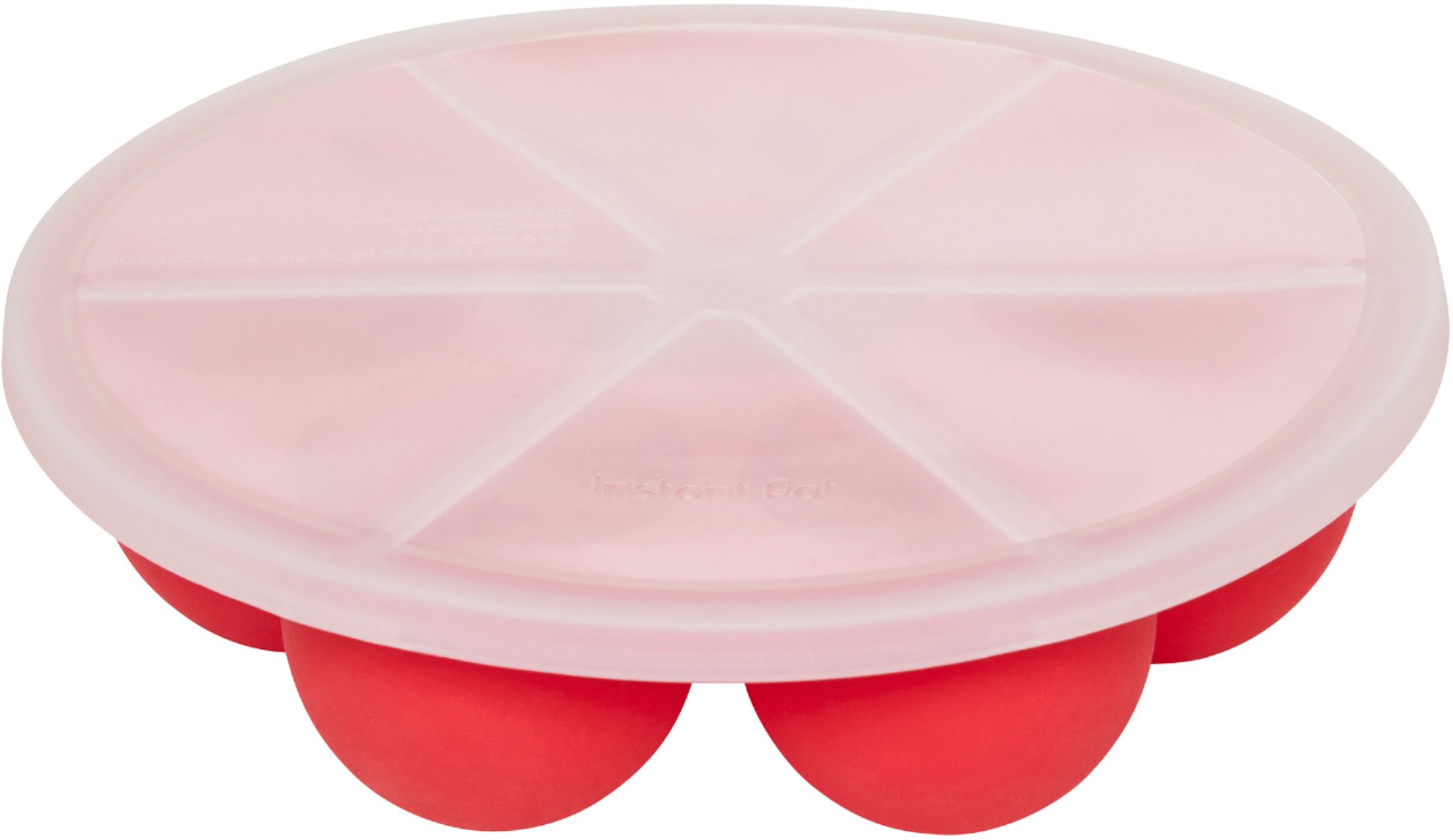Instant Pot - 5252242 Instant Pot Official Silicone Egg Bites Pan with Lid,  Compatible with 6-quart and 8-quart cookers, Red