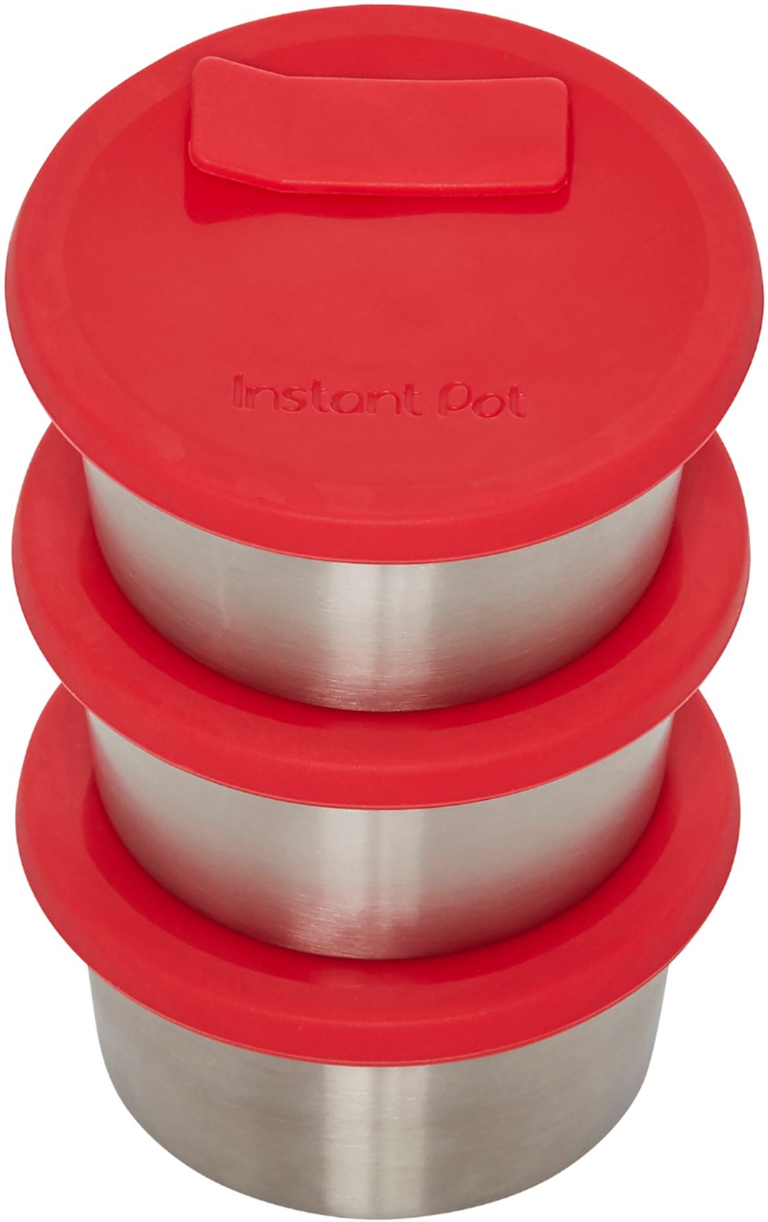 S/3 SS Small Cups w/ Red Lid, Instant Pot