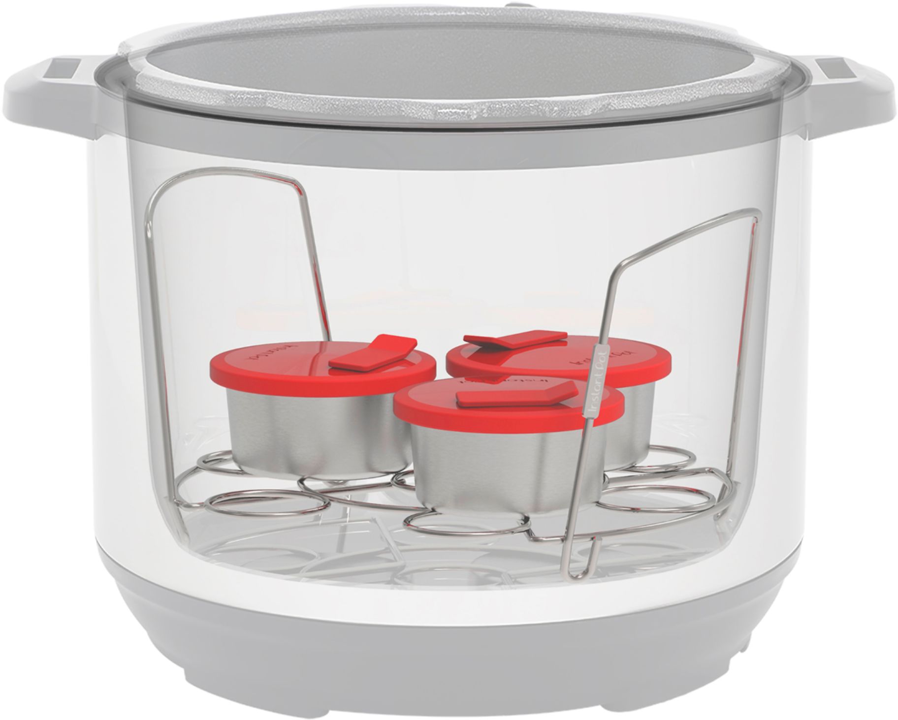 S/3 SS Small Cups w/ Red Lid, Instant Pot