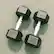 Alt View 15. Tru Grit - 80-lb Hex Elite Dumbbell Single - Black/Silver.