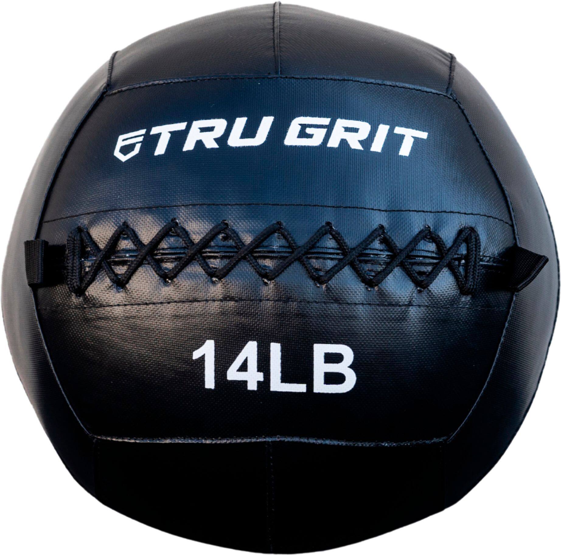 Angle View: Tru Grit - 14-lb Medicine Wallball - Black