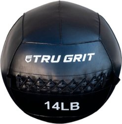 Tru Grit - 14-lb Medicine Wallball - Black - Front_Zoom