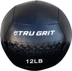 Tru Grit - 12-lb Medicine Wallball - Black - Front_Zoom