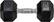 Front. Tru Grit - 35-lb Hex Elite Dumbbell Single - Black/Silver.