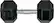 Left. Tru Grit - 35-lb Hex Elite Dumbbell Single - Black/Silver.