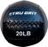 Angle. Tru Grit - 20-lb Medicine Wallball - Black.