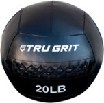 Front. Tru Grit - 20-lb Medicine Wallball - Black.