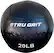 Front. Tru Grit - 20-lb Medicine Wallball - Black.
