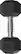 Angle. Tru Grit - 15-lb Hex Elite Dumbbell Single - Black/Silver.