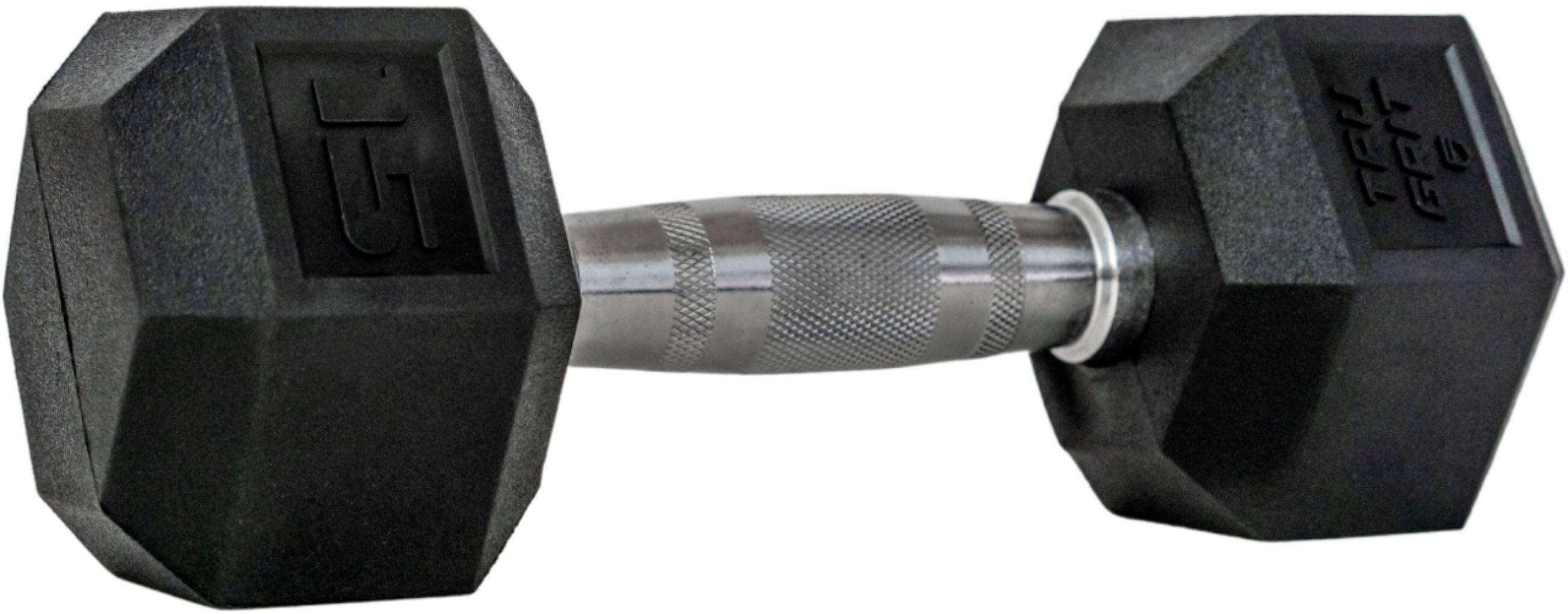 Customer Reviews Tru Grit 15 Lb Hex Elite Dumbbell Single Black Silver Betp1015 Best Buy