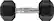 Left. Tru Grit - 15-lb Hex Elite Dumbbell Single - Black/Silver.