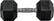Front. Tru Grit - 45-lb Hex Elite Dumbbell Single - Black/Silver.