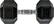 Left. Tru Grit - 45-lb Hex Elite Dumbbell Single - Black/Silver.