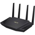 Left. ASUS - AX3000 Dual Band WiFi 6 (802.11ax) Router - Black.