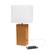 Alt View 13. Elegant Designs - Modern Leather Table Lamp with USB and White Fabric Shade - Tan.