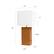 Left. Elegant Designs - Modern Leather Table Lamp with USB and White Fabric Shade - Tan.