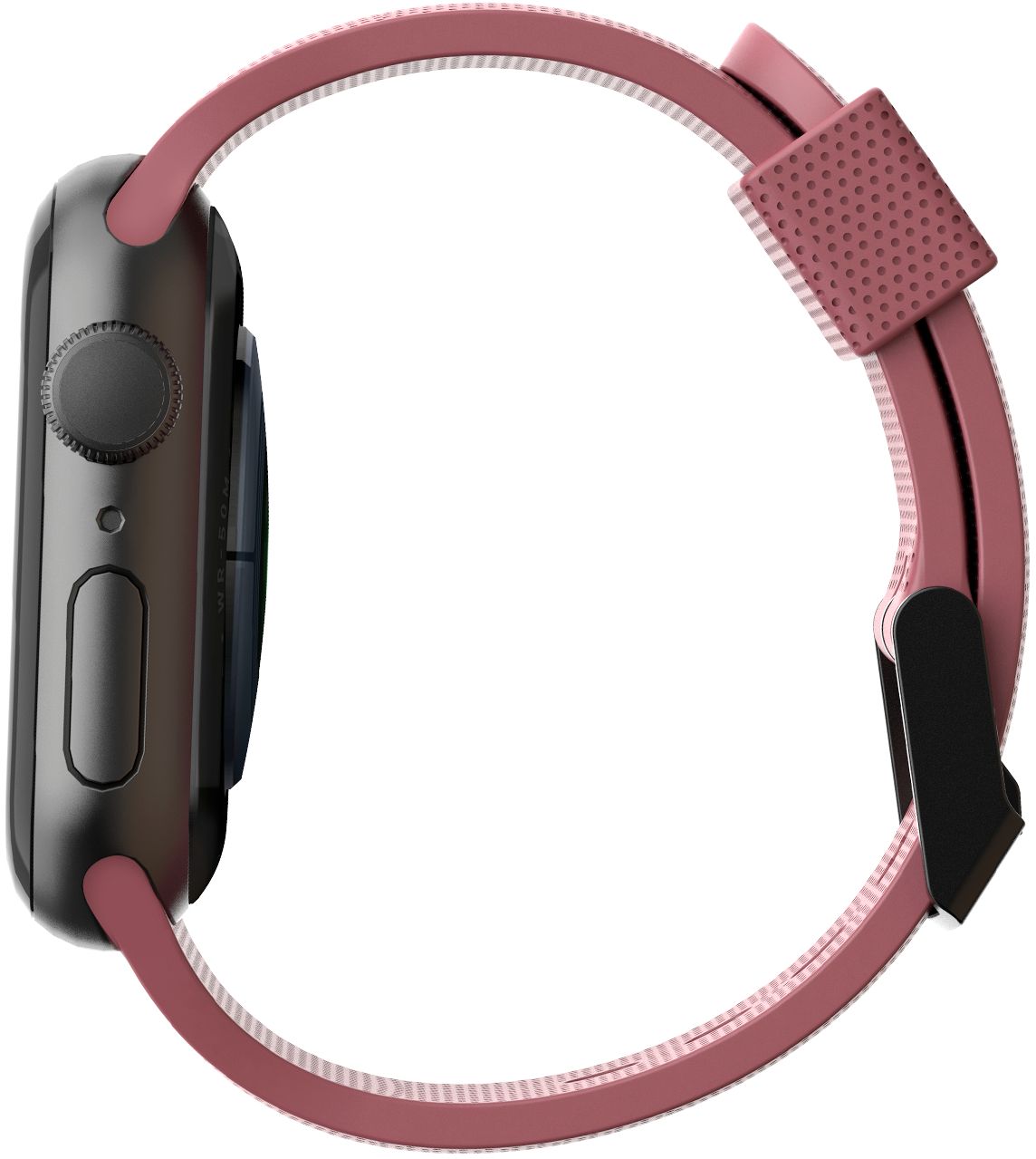 Angle View: UAG - Apple Watch 42/44 - DOT - Silicone - Dusty Rose - BM