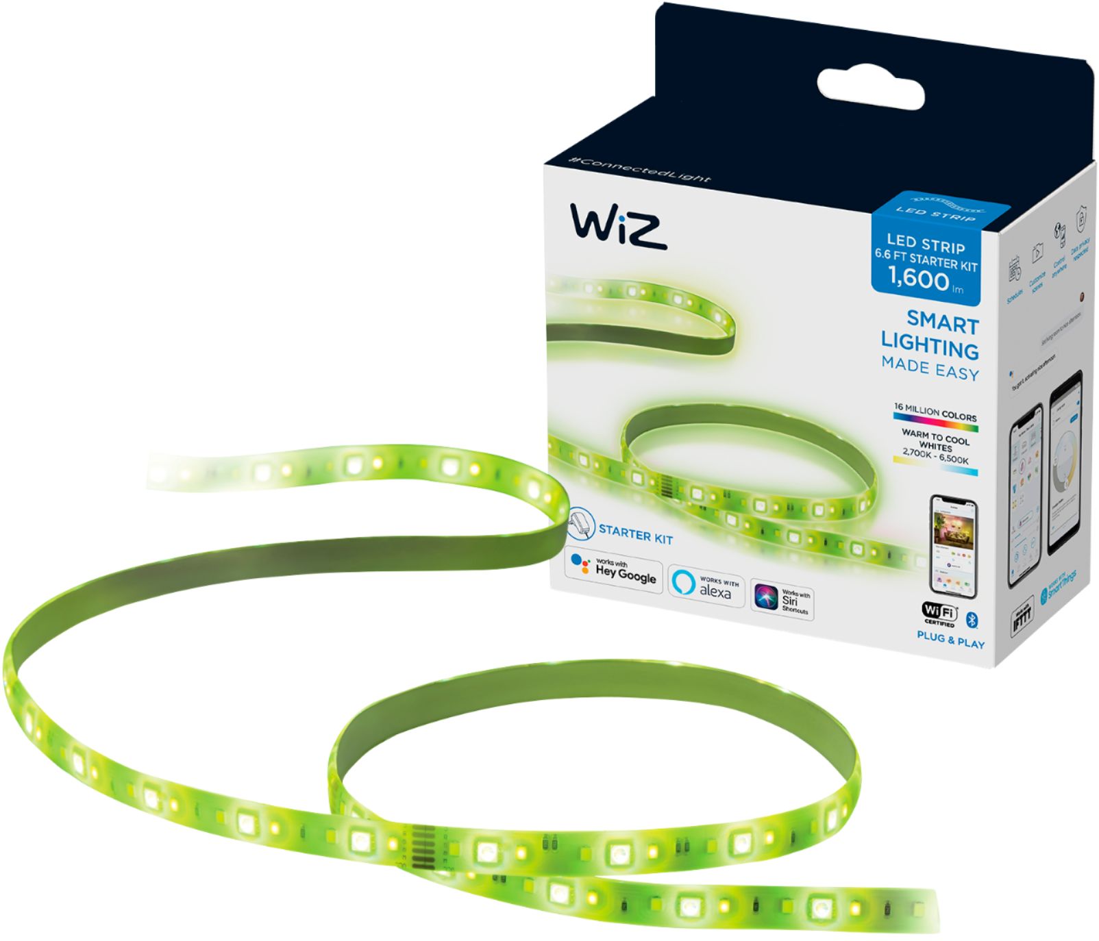 WiZ Lightstrip 2M 1600lm Starter Kit Multi Color 603530 - Best Buy